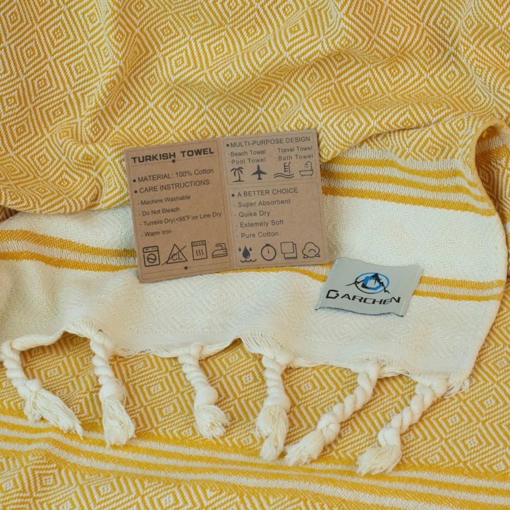 Turkish Towel 41x70 Yellow